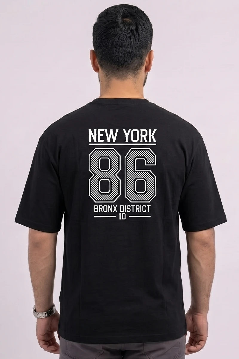 New York 86 - Men's Casual Crew Neck T-Shirt (Black)