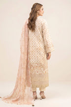 Sapphire - 3PC Unstitched Embroidered Printed Lawn Suit (Soft Coral Dust)