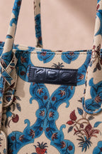 KBC - Canvas Handbags (Soft Beige & Royal Blue)