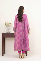 Sapphire - 3PC Unstitched Embroidered Printed Lawn Suit (Rich Violent Pink)