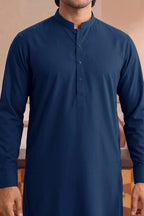 Yameen - Men’s Unstitched Cotton Fabric (Steel Blue)
