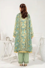 Zesh - 3PC Unstitched Embroidered Lawn Suit (Dusty Teal)