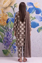 Khaadi 3-Piece Unstitched Printed Lawn Suit Set (Chocolate Brown)