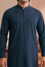 Yameen - Men’s Unstitched Cotton Fabric (Deep Teal Blue)