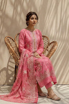 Millat - 3PC Unstitched Embroidered Lawn Suit (Pink)