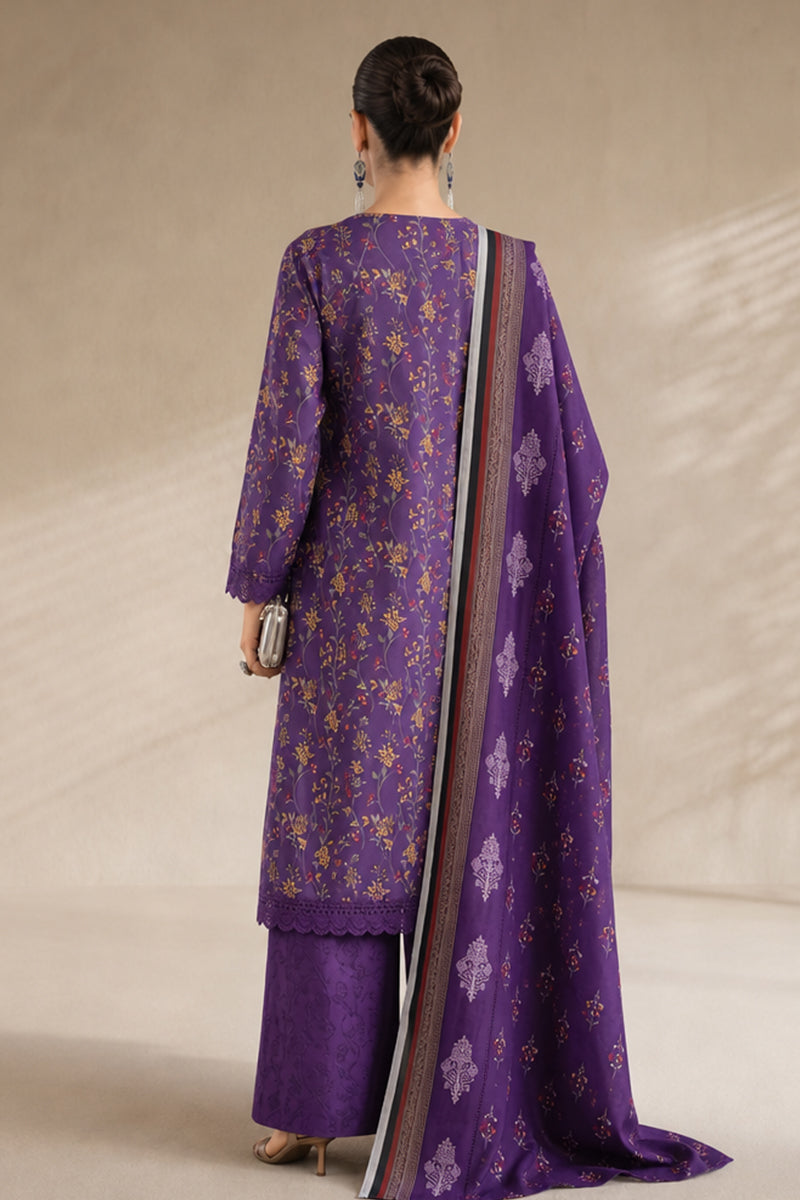 Khaadi (Vol.4) – 3 Piece Unstitched Printed Lawn Suit (Purple)