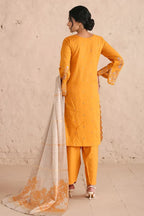 Vasal By Johra - 3PC Unstitched Embroidered Lawn Suit (Yellow)