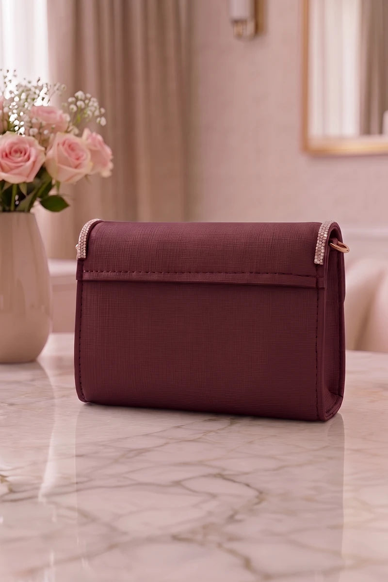 Premium Hand Clutch Bag (Maroon)