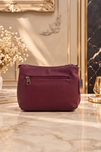 Premium Ruby leather handbag for Women (Deep Maroon)