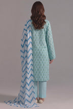 Sapphire (Vol.4) - 3PC Unstitched Printed Lawn Suit (Pale Aqua)