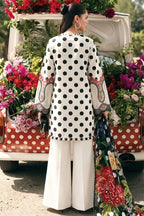 Elahéh By Maria B - 3PC Unstitched Digital Printed Lawn Suit (White & Black)