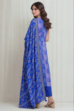 Sapphire - 3PC Unstitched Embroidered Printed Lawn Suit (Royal Blue)