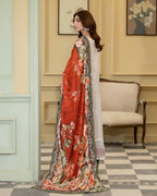 Elvia By Johra - 3PC Unstitched Embroidered Lawn Suit (Blush Pink)