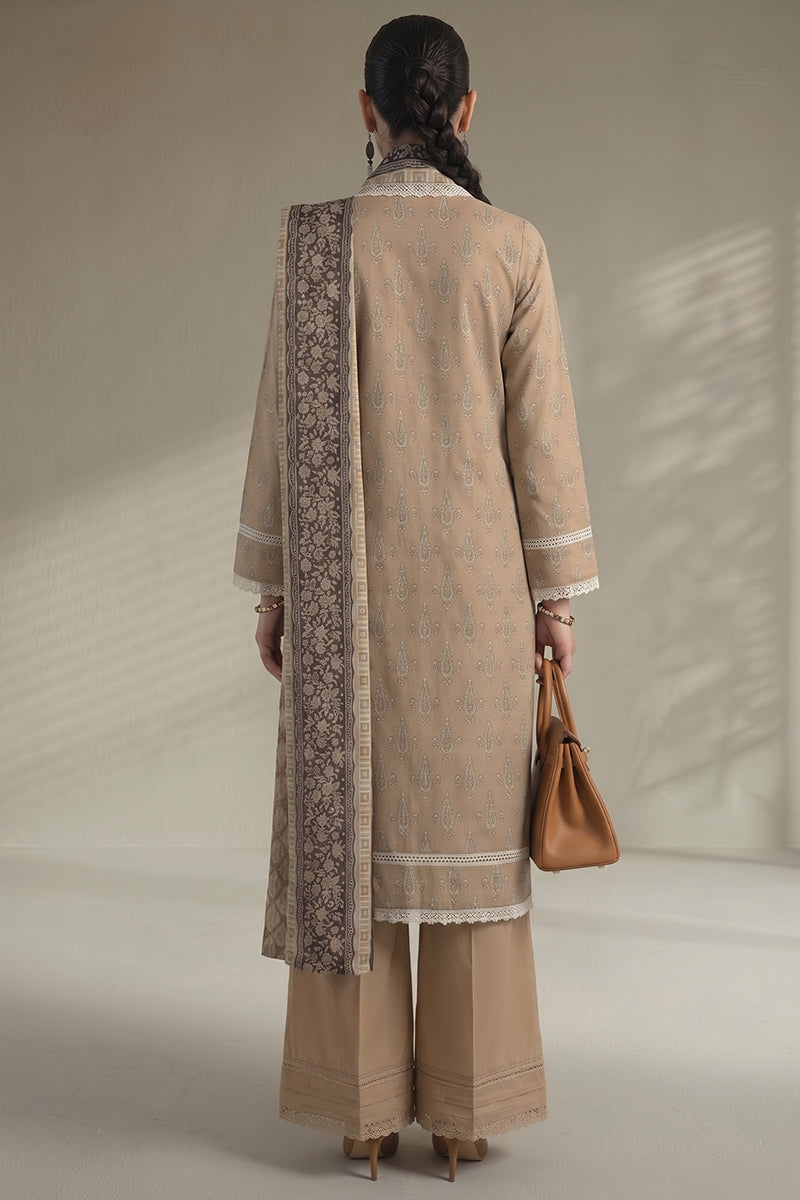 Khaadi – 3 Piece Unstitched Digital Printed Lawn Suit (Warm Sand)