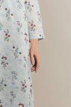 Saya Special Unstitched Khaddar 2-Piece Same Print Suit (Light Greyish Blue)