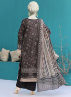 Bellissima By Aleemrah -3PC-Lawn Unstitch (Black & floral)