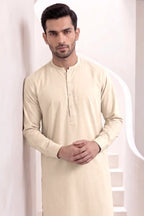 Premium Pasha Men’s Wash & Wear Unstitched Suit (Light Cream)