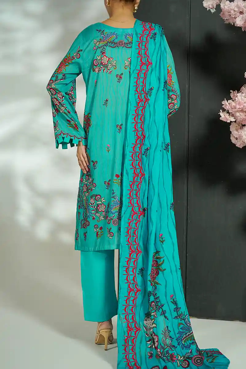 Mehrun by KBC Fashion Unstitched 3-Piece Lawn Collection (Sea Green)