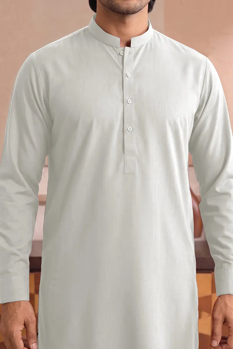 Yameen - Men’s Unstitched Cotton Fabric (Off-White)