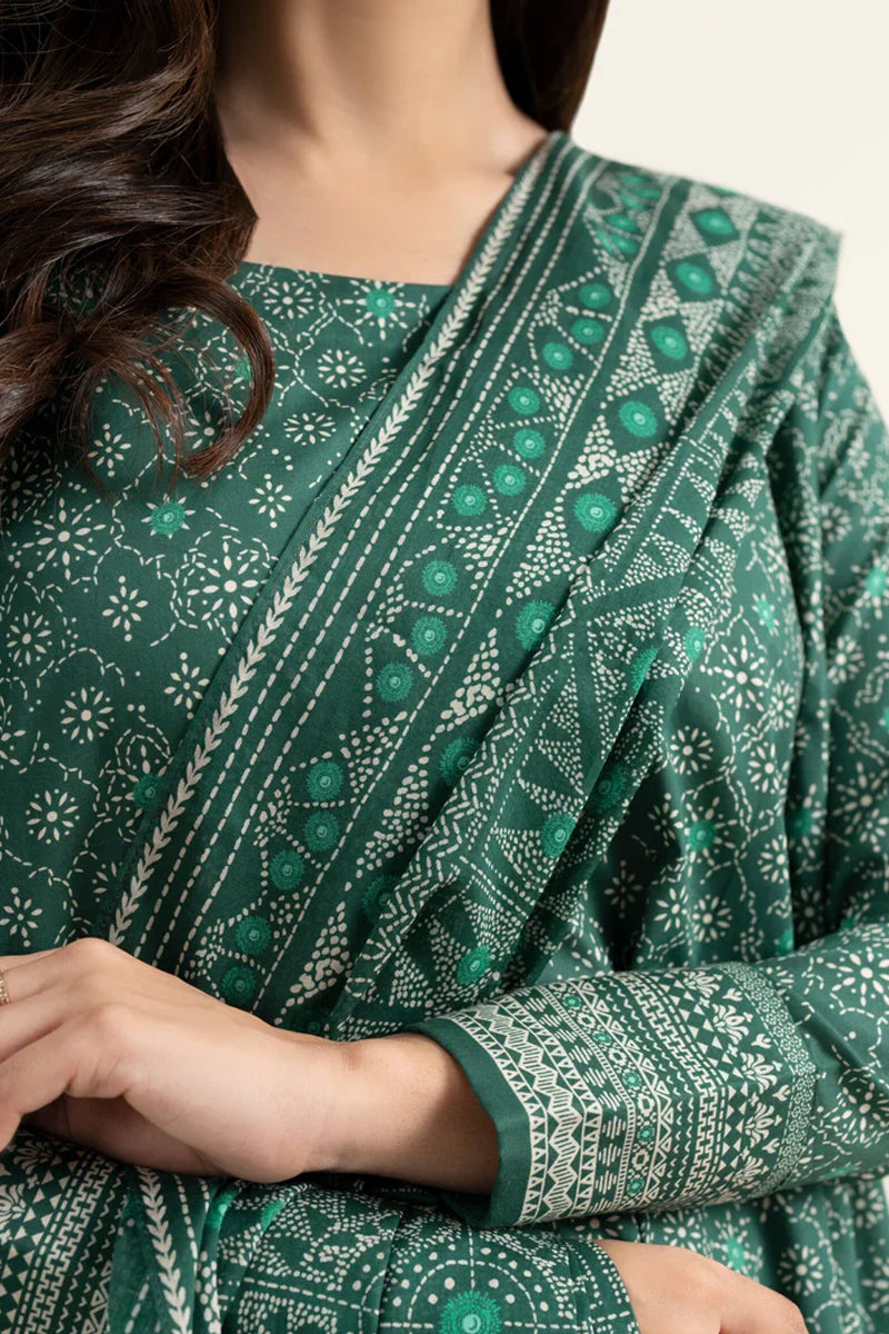 Khaadi – Summer Series 3 Piece Unstitched Printed Lawn Suit (Emerald)