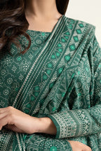 Khaadi – Summer Series 3 Piece Unstitched Printed Lawn Suit (Emerald)