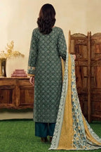 Mor Bagh 3-Piece Unstitched Printed Lawn Suit (Pine Green)