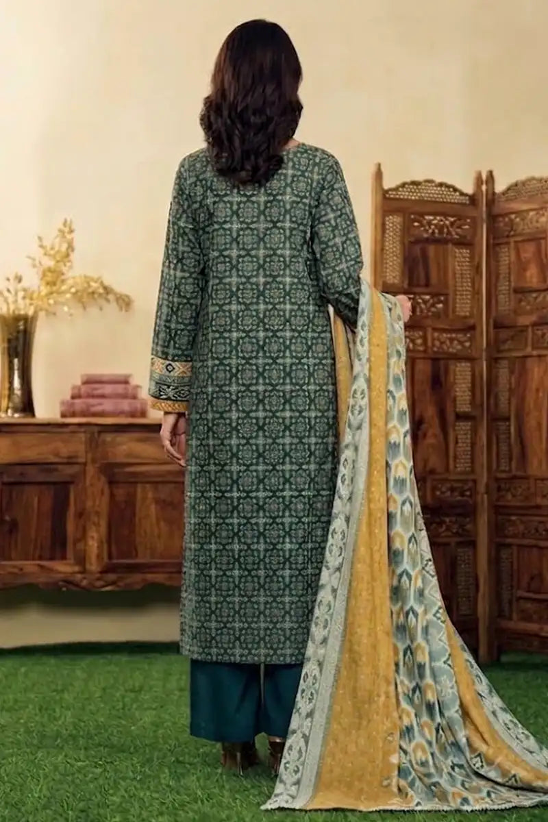 Mor Bagh 3-Piece Unstitched Printed Lawn Suit (Pine Green)