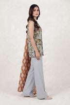 Sapphire Lawn Vol-09 - 3PC Unstitched Printed Lawn Suit(Dusty Ice Blue)