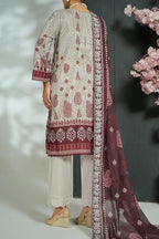 Mehrun by KBC Fashion Unstitched 3-Piece Lawn Collection (Deep Burgundy)