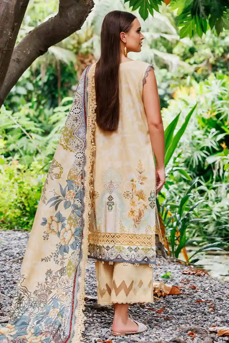 Jade Urbane Vol: 04 Classic Lawn Collection 3-Piece Unstitched Suit (Soft Beige)
