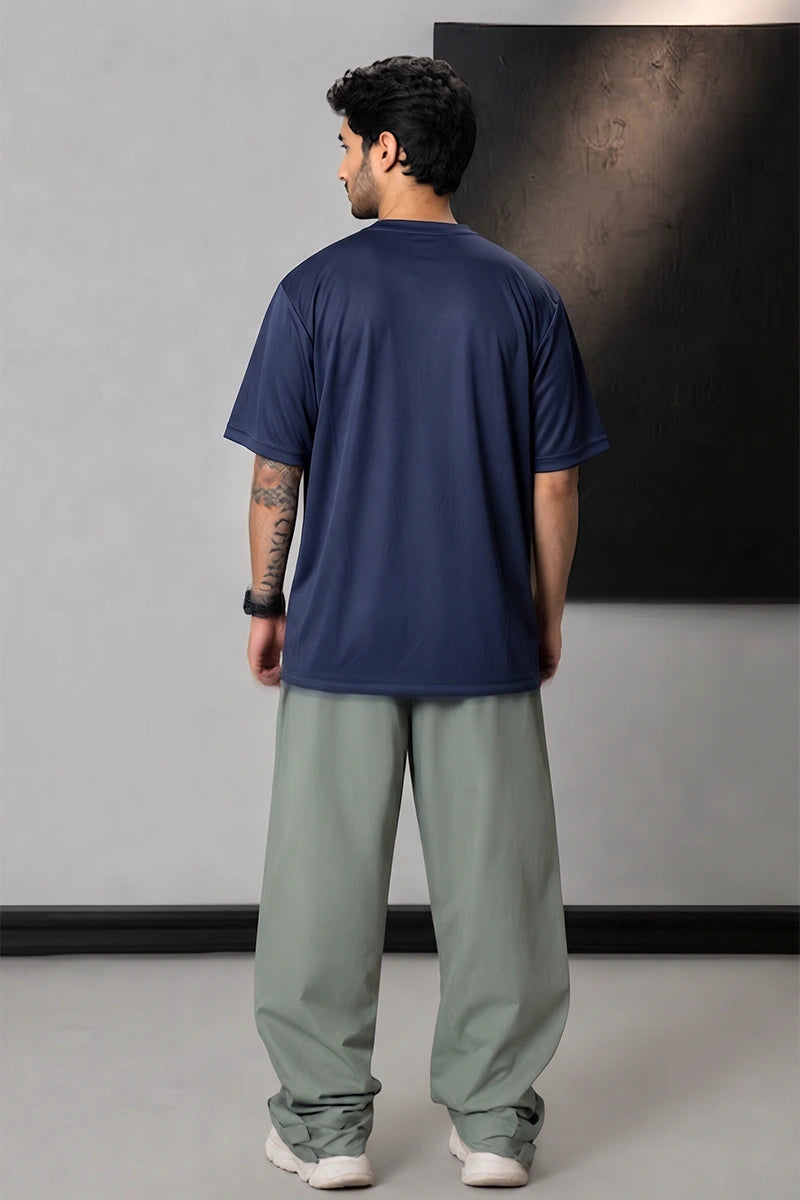 Men’s Oversized Drop Shoulder T-Shirt (Dark Denim)