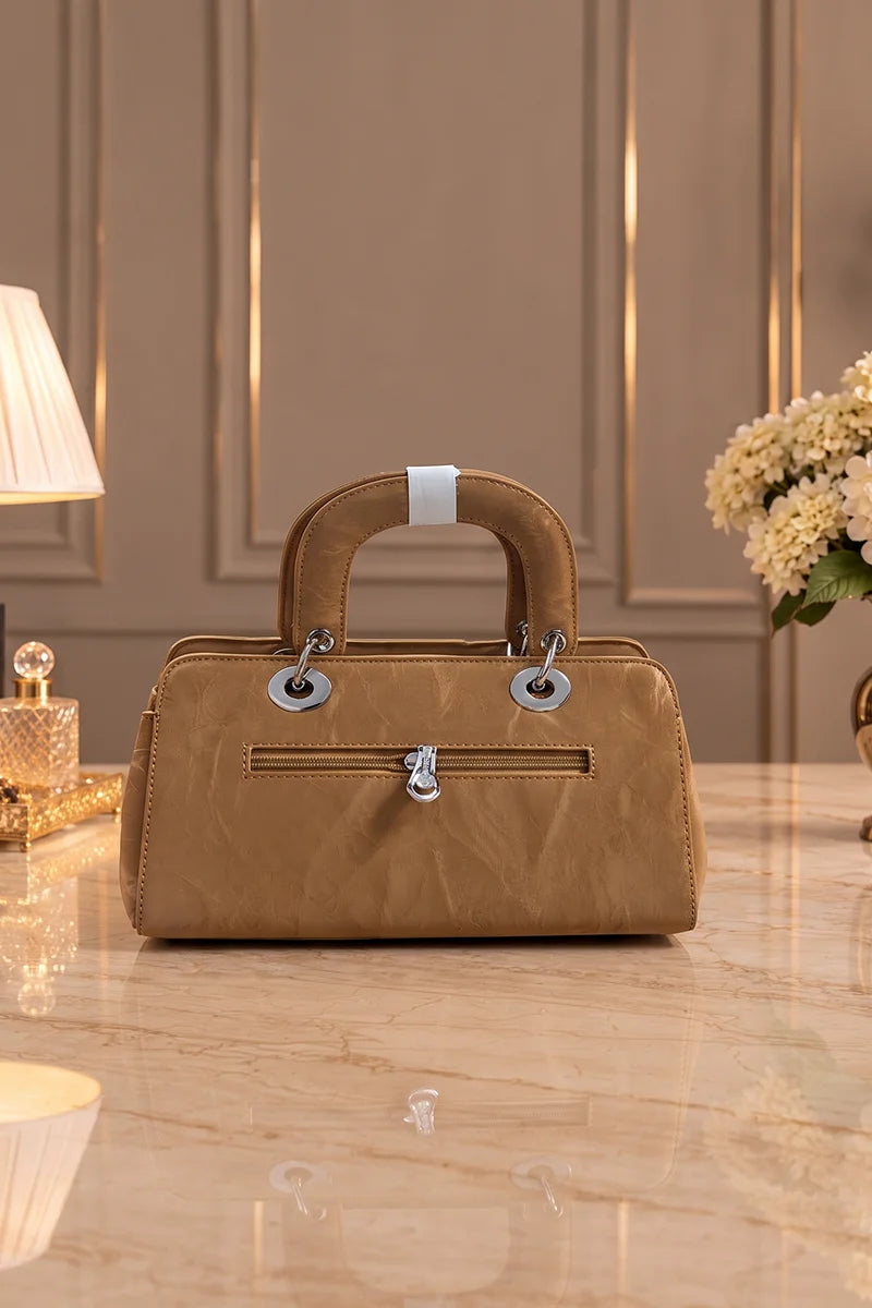 Premium Satchel Shoulder Bag For Women (Warm Camel)