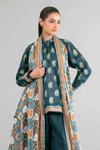Khaadi – Summer Series 3 Piece Unstitched Printed Lawn Suit (Prussian Blue)