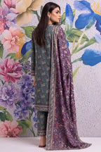 Khaadi 3-Piece Unstitched Printed Lawn Suit Set (Dark Forest Teal)