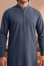 Yameen - Men’s Unstitched Cotton Fabric (Slate Blue)