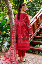 Jade Urbane Vol: 04 Classic Lawn Collection 3-Piece Unstitched Suit (Vibrant Crimson)