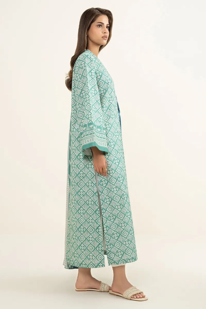Sapphire Lawn Vol.08 - 3PC Unstitched Printed Lawn Suit (Pastel Seafoam)