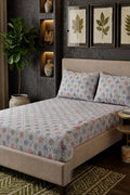 Premium Cotton Fitted Bed Sheet Set By KBC Fashion (Light Dove Gray)
