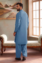 Men’s Wash & Wear Unstitched Fabric By KBC Fashion (Dusty Denim)