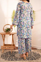 Naqsh Premium Printed Lawn Stitched Suit Set (Soft Lilac)