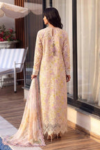 Elahéh By Maria B - 3PC Unstitched Digital Printed Lawn Suit (Butter Cream yellow)