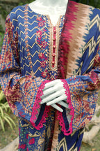 Aryana By KBC Fashion - 3PC Unstitched Printed Lawn Suit (Royal Blue)