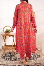 Naqsh Premium Printed Lawn Stitched Suit Set (Magenta)