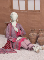 Bellissima By Aleemrah -3PC-Lawn Unstitch (Mauve)