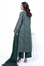 Sapphire Lawn Vol.08 - 3PC Unstitched Printed Lawn Suit (Deep Emerald Green)