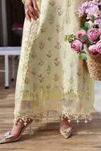 Elahéh By Maria B - 3PC Unstitched Digital Printed Lawn Suit (Pale Lemon)