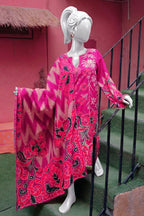 Aryana By KBC Fashion - 3PC Unstitched Printed Lawn Suit (Dark Pink)