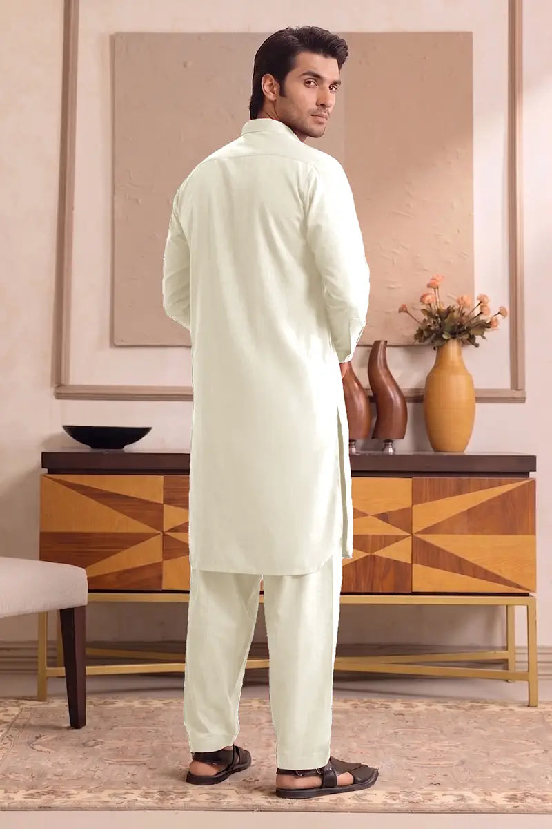 Yameen - Men’s Unstitched Cotton Fabric (Pale Mint)