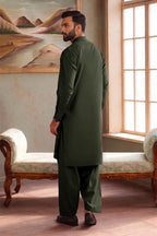 Men’s Wash & Wear Unstitched Fabric By KBC Fashion (Forest Green)
