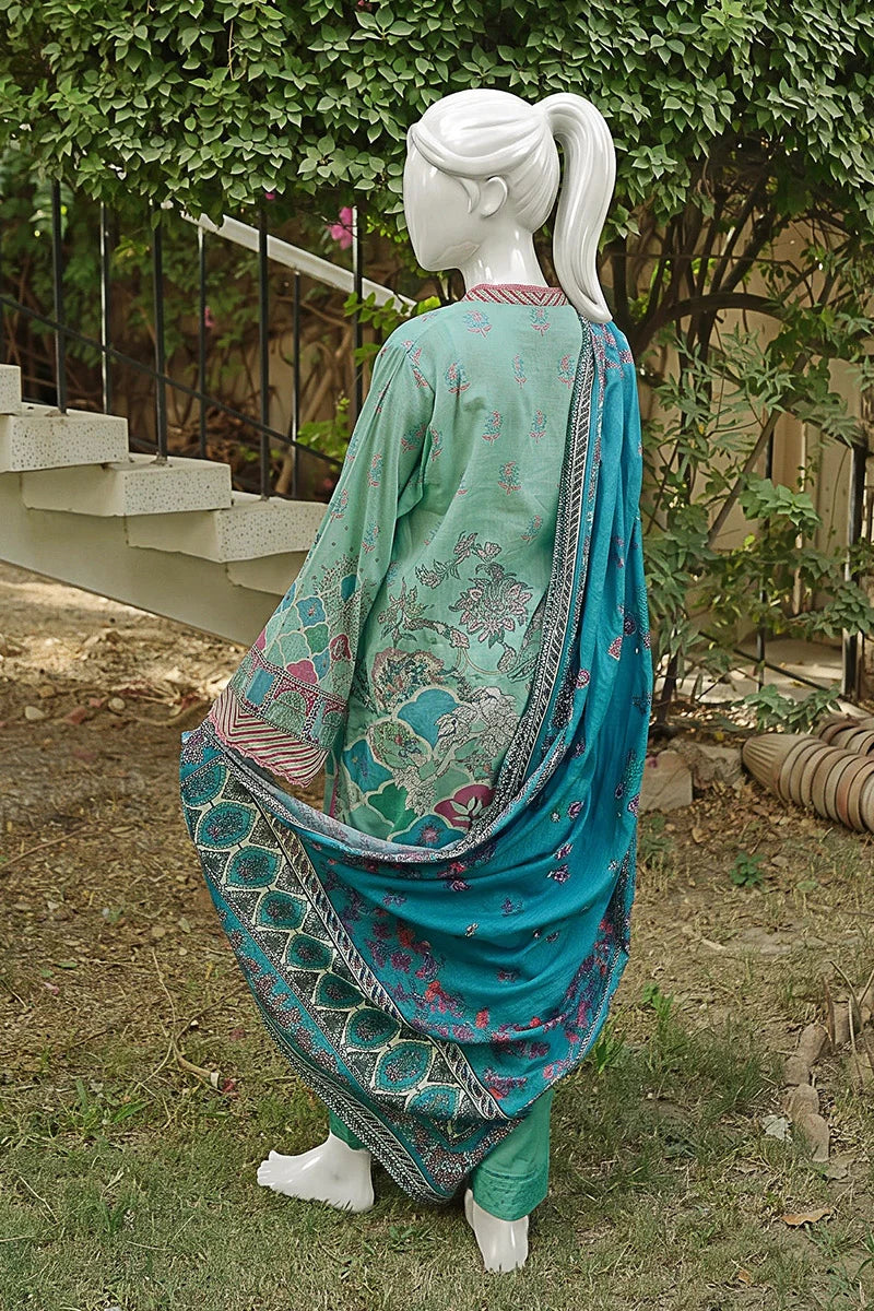 Aryana By KBC Fashion - 3PC Unstitched Printed Lawn Suit (Mint)
